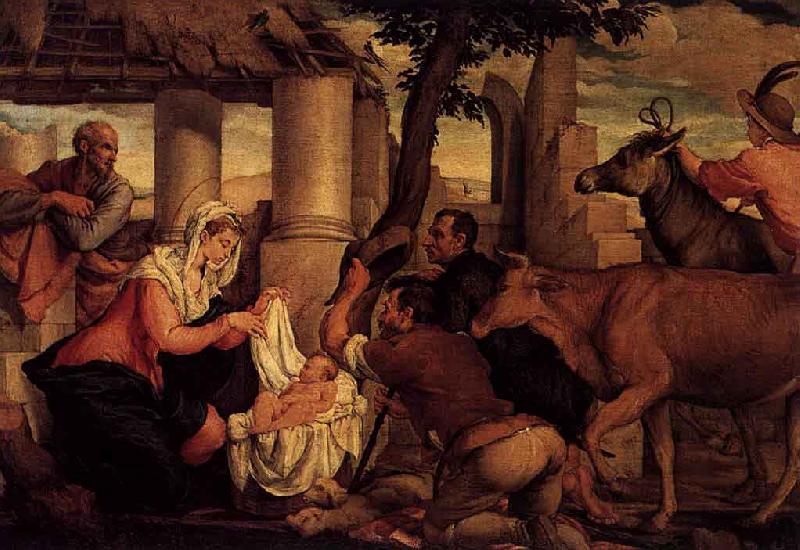 Jacopo Bassano The Adoration of the Shepherds oil painting picture